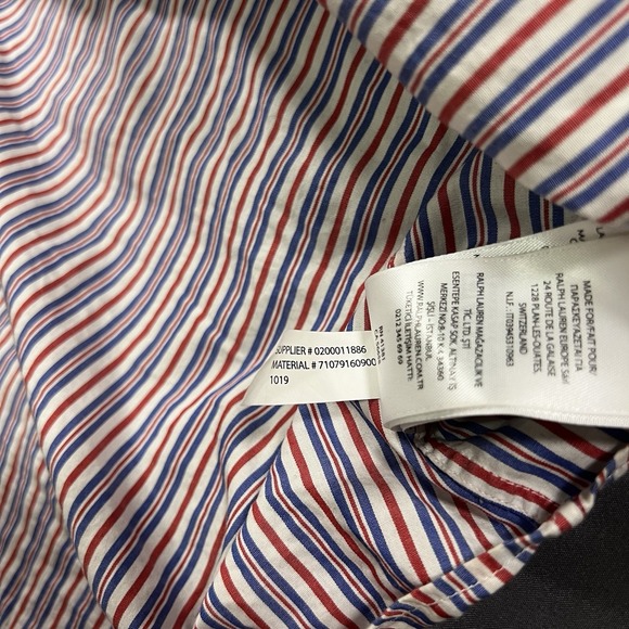 Ralph Lauren Slim Fit Long Sleeve Button Down Shirt Mens XXL Striped Preppy - Picture 6 of 6
